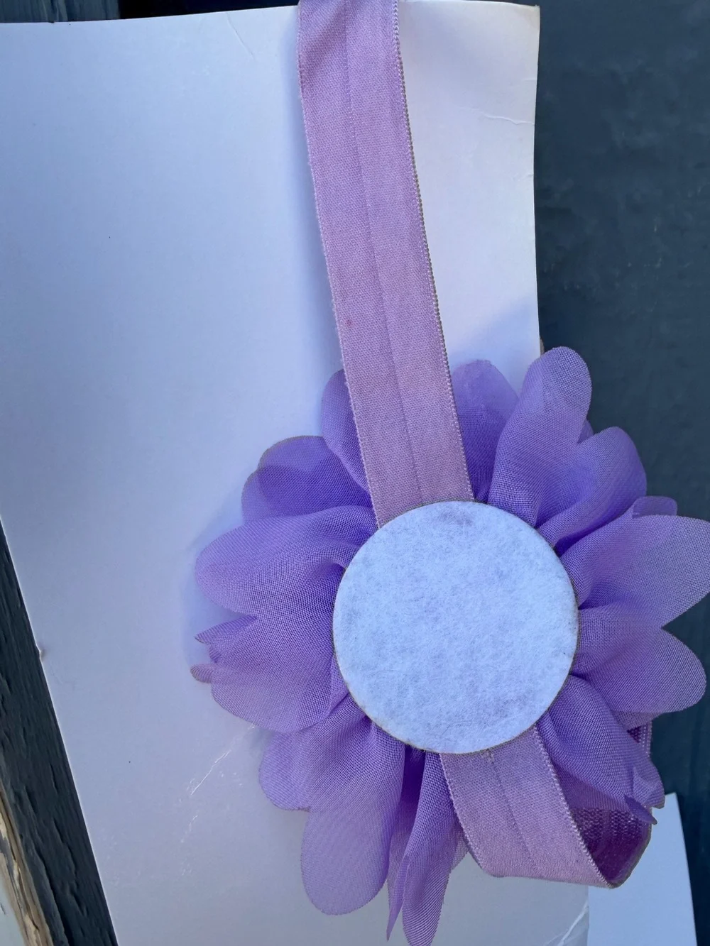 Lavender floral elastic headbands for girls pack of 2